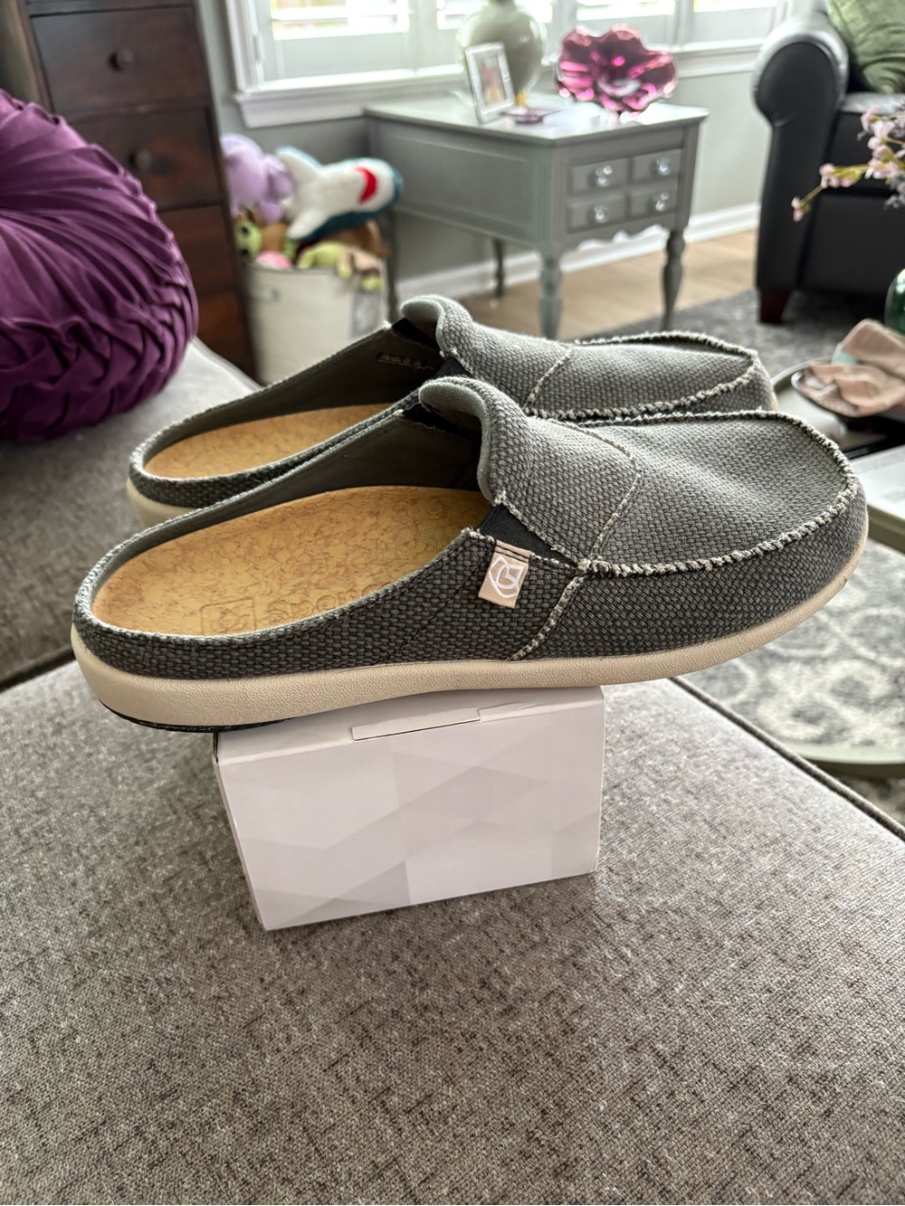 Men's Slip-On Casual Canvas Mule - Brown - Picture 7 of 7